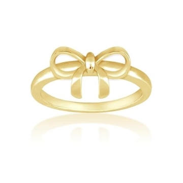 Beaux Bijoux Bow Ring - Sterling Silver & Gold Elegance