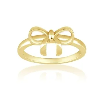 Beaux Bijoux Bow Ring - Sterling Silver & Gold Elegance