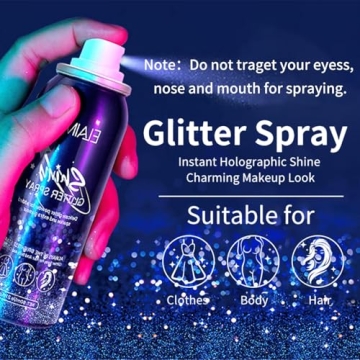 Body Glitter Spray for Parties and Festivals, 2.11Fl Oz