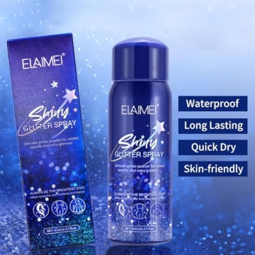 Body Glitter Spray for Parties and Festivals, 2.11Fl Oz