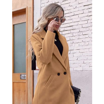 Stylish Hooever Women's Wool Peacoat - Elegant & Cozy