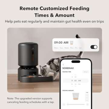 PETLIBRO Automatic Cat Feeder for 2 Cats, 5G WiFi Cat Food Dispenser with APP Remote Feeding, 5L Timed Automatic Dog Feeder, 1-10 Meals/Day, 10s Meal Call, Dual Trays Pet Feeder for Cat, Dog