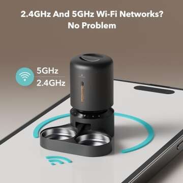 PETLIBRO Automatic Cat Feeder for 2 Cats, 5G WiFi Cat Food Dispenser with APP Remote Feeding, 5L Timed Automatic Dog Feeder, 1-10 Meals/Day, 10s Meal Call, Dual Trays Pet Feeder for Cat, Dog