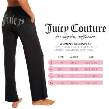 Juicy Couture Velvet Fleece Lounge Pajama Pants for Women