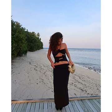 Argeousgor Women 3D Flowers Halter Dress for All Occasions