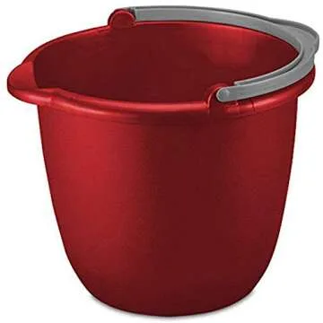STERILITE 11205812 10QT RED Spout Pail, 10 quart