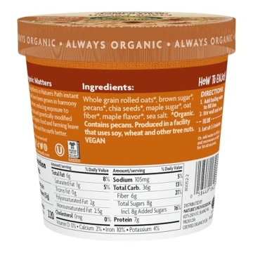 Nature's Path Organic Maple Pecan Oatmeal Cups