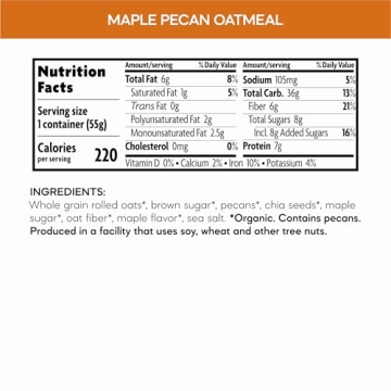 Nature's Path Organic Maple Pecan Oatmeal Cups