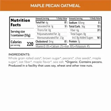 Nature's Path Organic Maple Pecan Oatmeal Cups