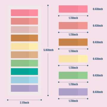 BukSuk 3200Pcs Books Tabs for Annotating, Sticky Tabs, Sticky Notes, Morandi Page Markers, Multi-Col...