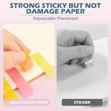 BukSuk 3200Pcs Books Tabs for Annotating, Sticky Tabs, Sticky Notes, Morandi Page Markers, Multi-Colored Writeable and Repositionable Book Flags Strip (3200Pcs)