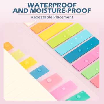 BukSuk 3200Pcs Books Tabs for Annotating, Sticky Tabs, Sticky Notes, Morandi Page Markers, Multi-Colored Writeable and Repositionable Book Flags Strip (3200Pcs)