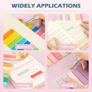 BukSuk 3200Pcs Books Tabs for Annotating, Sticky Tabs, Sticky Notes, Morandi Page Markers, Multi-Colored Writeable and Repositionable Book Flags Strip (3200Pcs)