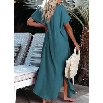Dokotoo Women’s Blue Beach Coverup for Summer 2024