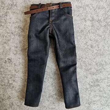 2X 1/6 Custom Scale Blue Jeans Pants for 12" Male Action Figure Doll Clothes Toy (2X Blue)
