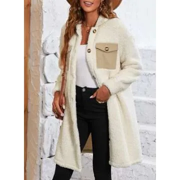 EVALESS Fuzzy Fleece Jacket - Stylish Winter Essential