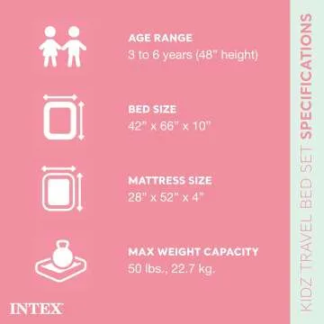 Intex Kidz Travel Bed Set for Comfortable Kids Travel