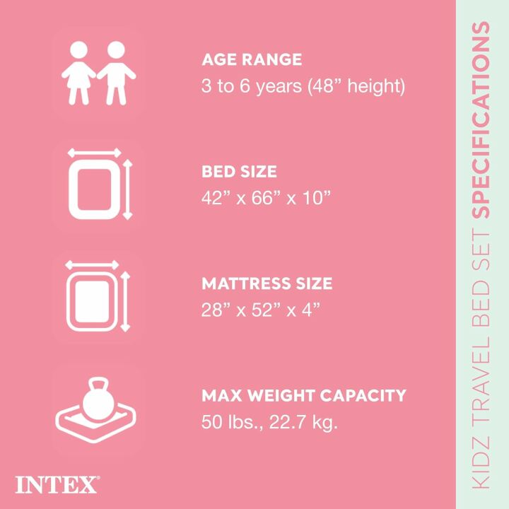 Intex Kidz Travel Bed Set for Comfortable Kids Travel