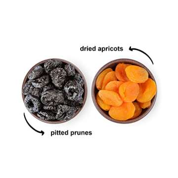 Food to Live Raw Fruits Bundle - 2 lb Dried Prunes & Apricots
