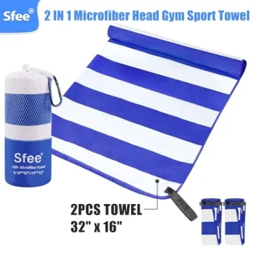 Sfee Quick Dry Microfiber Towel Set for Travel and Sports