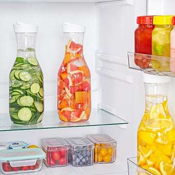 Tomnk 50oz Plastic Pitcher for Juices & Beverages