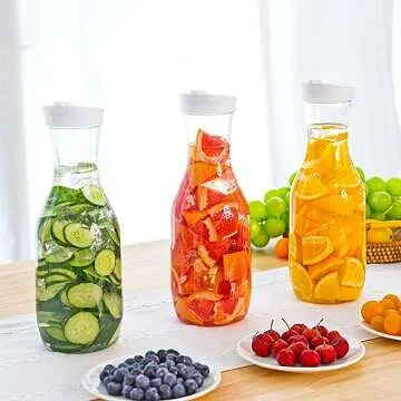 Tomnk 50oz Plastic Pitcher for Juices & Beverages