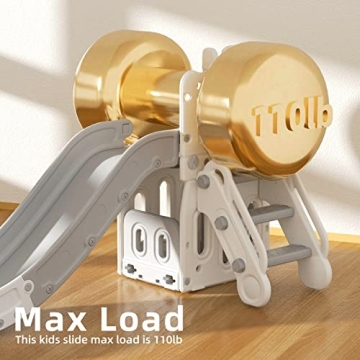 YUFU 6-in-1 Toddler Slide Climber with Basketball Hoop