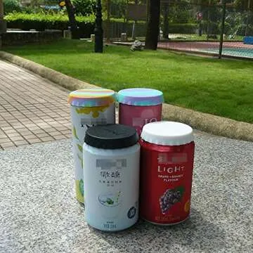 Soda/Beverage/Beer Saver Can Lids, Silicone Can Stopper Covers with No Spill - Fits standard Soda/Beverage/Beer cans (6 Pack, Camouflage Red)