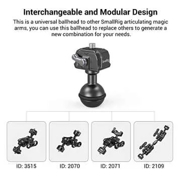 SmallRig Quick Release Ballhead - Lightweight & Durable