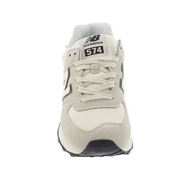 New Balance Women's 574 V2 Transcendent Pearl Sneaker, Angora/Blacktop/Angora, 9