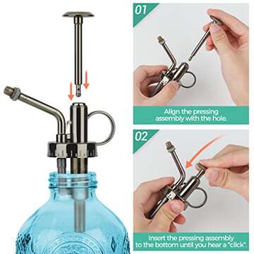 T4U Vintage Glass Plant Mister for Indoor Plants and Gardening