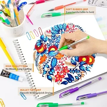 Aen Art 30-Color Gel Pens Set for Vibrant Coloring & Journaling