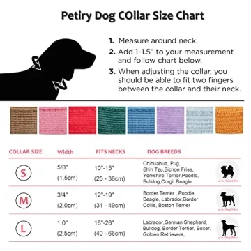 Petiry Soft Corduroy Dog Collar Rose Gold Buckle Medium