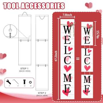 Valentine's Day Wooden Porch Sign for Home Decor