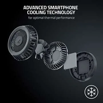 Razer Phone Cooler Chroma: iPhone 14 & 15 Series - MagSafe Compatible - Advanced Smartphone Cooling Technology - 7-Blade Fan - 12 RGB LEDs - USB Type-C Power Cable - Powered by Chroma RGB