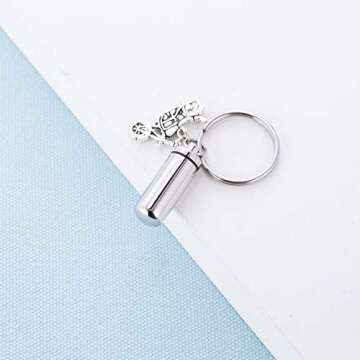 Motorcycle Cremation Jewelry Urn Keychain Memorial