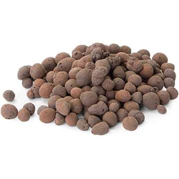 Hydroponic Clay Pebbles for Gardening, Leca Balls (Brown, 3 Sizes, 3 Lbs)