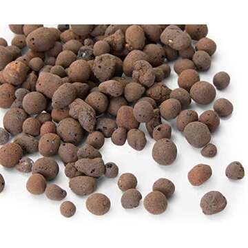 Hydroponic Clay Pebbles for Gardening, Leca Balls (Brown, 3 Sizes, 3 Lbs)
