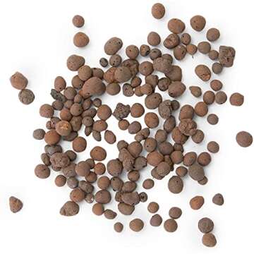 Hydroponic Clay Pebbles for Gardening, Leca Balls (Brown, 3 Sizes, 3 Lbs)