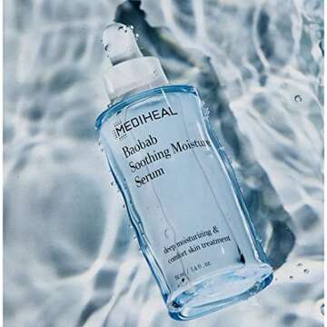 Mediheal Baobab Soothing Moisture Serum 1.6 oz | Daily Korean Face Serum for All Skin Type, Instant absorption, Non-greasy, with Ceramide, Treats Dull Skin, Uneven Skin Tone, for Women and Men