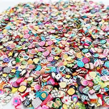 EHOPE 3000 PCS Clay Slices Fruit Nail Art Slices for DIY 3D Polymer Slices Making Polymer Clay Slices for Nail Art（Mixed Slices）