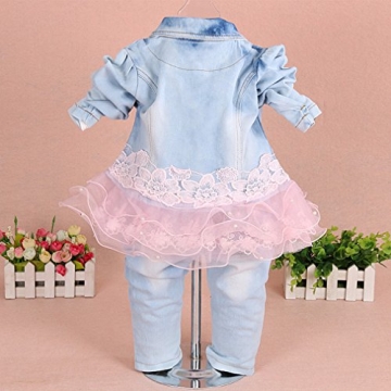 3-Piece Denim Set for Little Girls (Pink, 4-5Y)