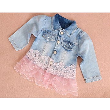 3-Piece Denim Set for Little Girls (Pink, 4-5Y)