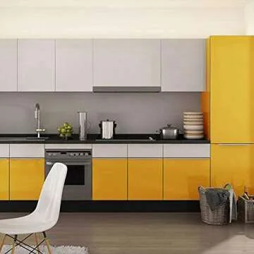 LACHEERY Glossy Yellow Waterproof Contact Paper for Home Decor