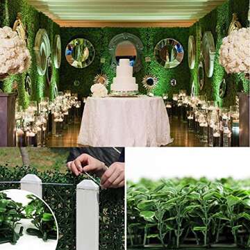 DearHouse 8 Pack Artificial Boxwood Panels Topiary Hedge Plants Artificial Greenery Fence Panels for Greenery Walls,Garden,Privacy Screen,Backyard and Home Decor,26x16inch