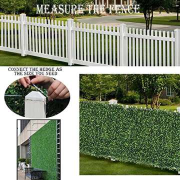 DearHouse 8 Pack Artificial Boxwood Panels Topiary Hedge Plants Artificial Greenery Fence Panels for Greenery Walls,Garden,Privacy Screen,Backyard and Home Decor,26x16inch