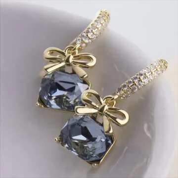Sonateomber Gold Rhinestone Huggie Earrings for Women