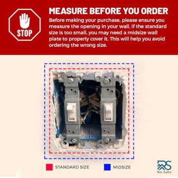 Rio Salto BRASS Metal Duplex Gold Outlet Cover Light Switch Cover Wall Plate Single Duplex Receptacle Wallplate Covers 1 Gang Single Gang Brushed Brass 4.50" x 2.76" 10-Pack Standard Size