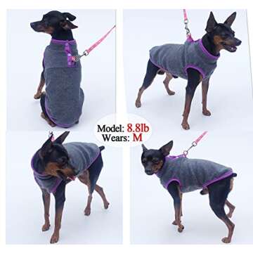 Warm Fleece Vest Sweater for Small Dogs - 2 Pack