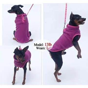 Warm Fleece Vest Sweater for Small Dogs - 2 Pack